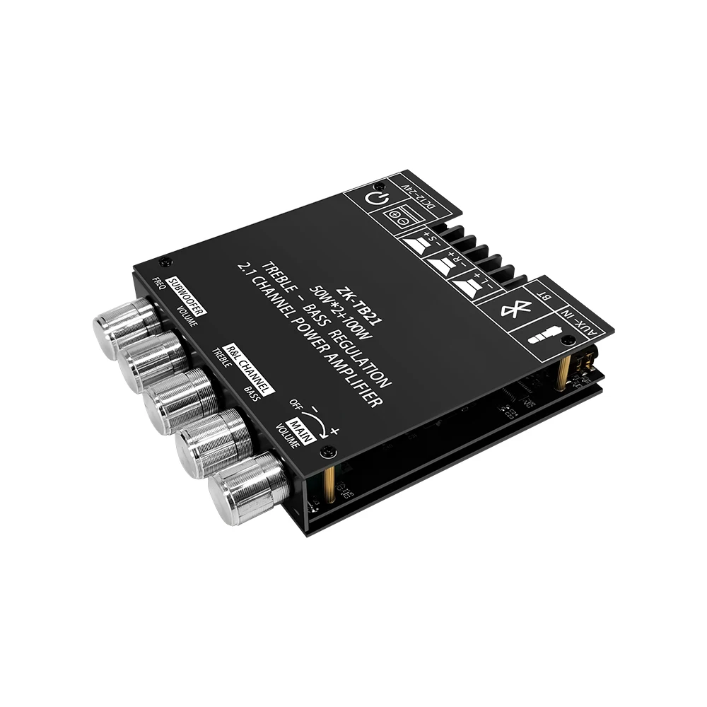 ZK-TB21 블루투스 5.0 서브우퍼 앰프 보드 50W*2+100W 2.1 채널 파워 오디오 스테레오 베이스 AMP TPA3116D2
