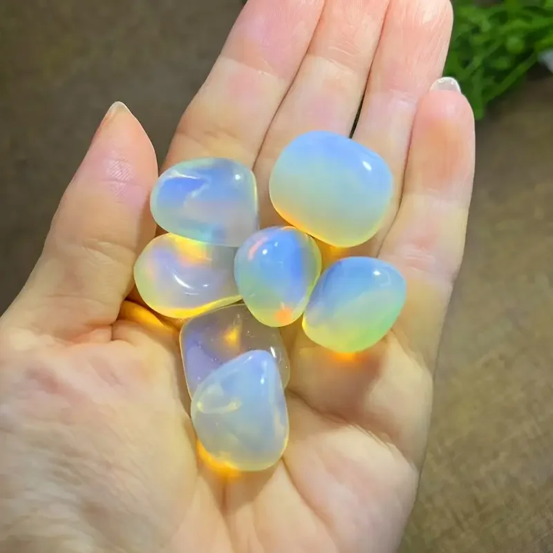 70/130/200/300g Opal Gravel Bulk Tumbled Stones,Rolling Stones Crystal,Gemstones and Minerals Aquarium Tank Home Decoration,DIY