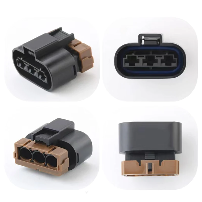 1 Set 3-Pin Car High-Power Harness Connector Waterproof Plug PK011-03027 PK015-03027 for Electronic Fan Male Female Plug