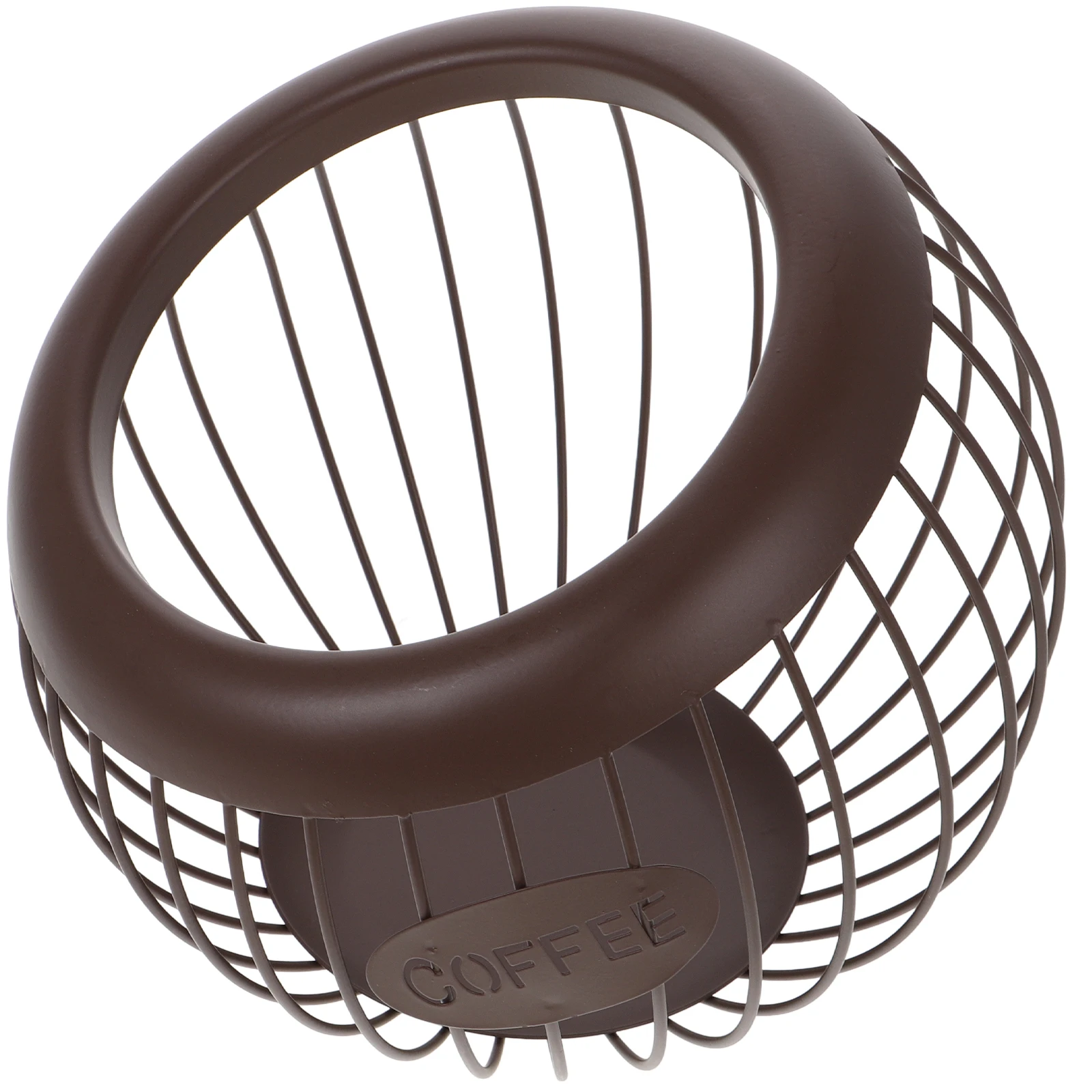 

1pcs Pod Storage Basket With Fruit Bowl Multifunctional Kitchen Organizer, Wire Metal Rack For Coffee Station, Countertop Food