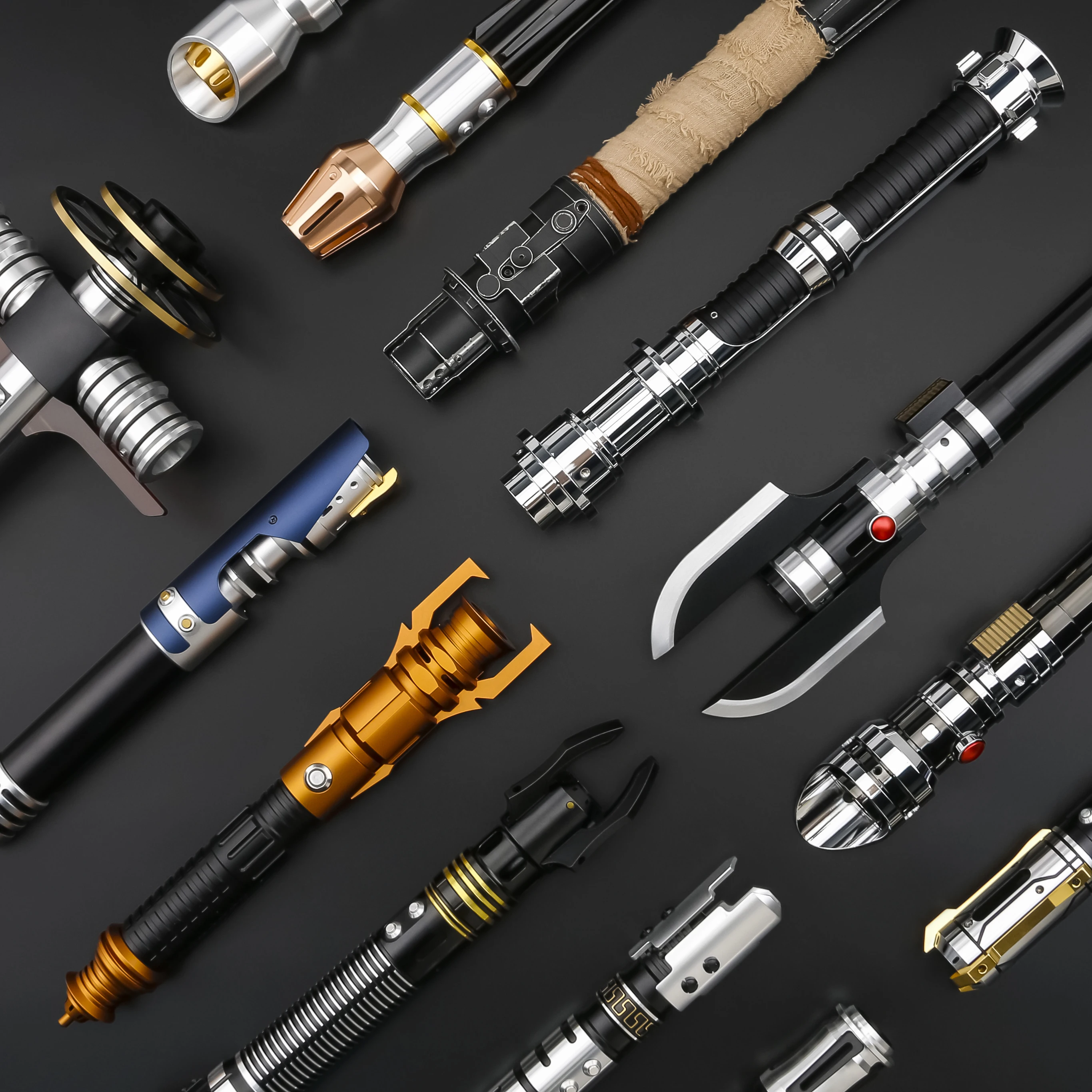 TXQSABER Metal Empty hilt Replica collection Lightsabers Jedi Cosplay Toys DIY Sword Accessories Parts - Baylan Skoll