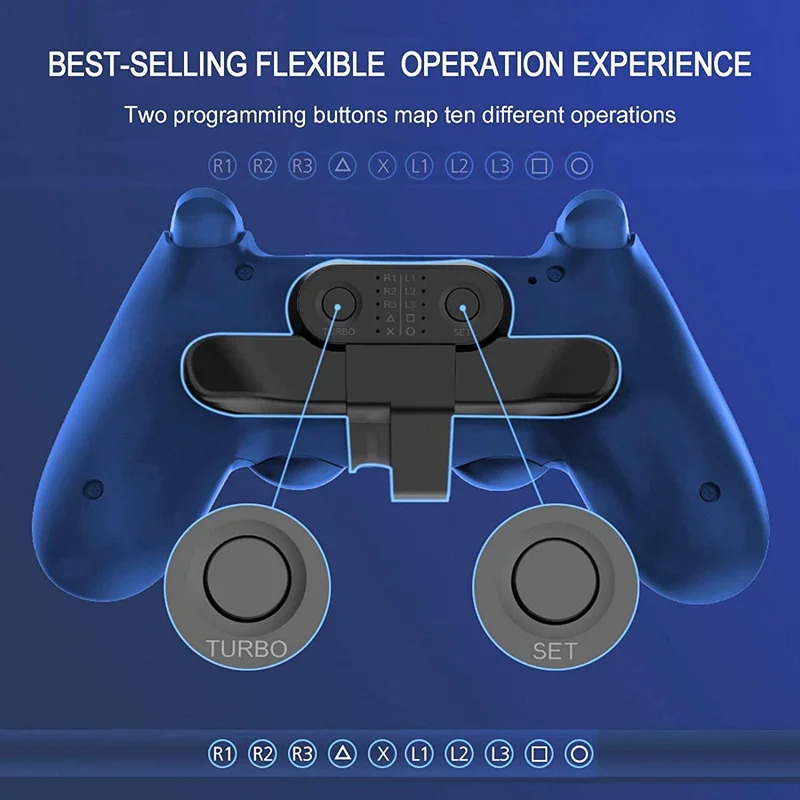 Máquina de accesorios de botón trasero de controlador extendido, botón trasero de Joystick con adaptador de llave Turbo para PS4, accesorios para Gamepad