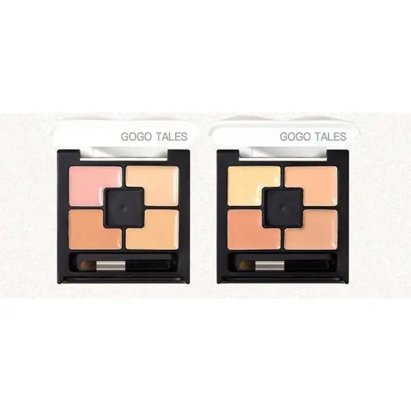 

Gogo Dance Four-color Palette Face Concealer Cream Spots, Acne Marks, Dark Circles, Tear Troughs, Brightening, Affordable For