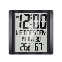 Large Screen Wall Clock Home Temperature And Humidity Meter Alarm Clock Living Room Digital Electronic Clock