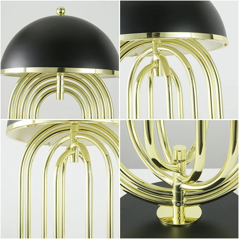 BERTH Modern LED Lamp Table Design E27 Black and Gold Creative Desk Light Home Decorative For Foyer Living Room Office Bedroom