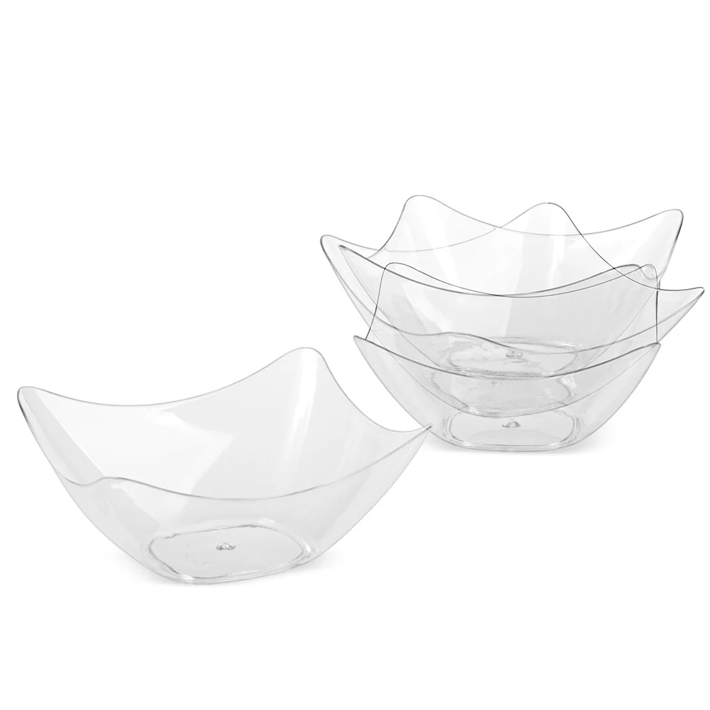 

48 Pcs Dessert Bowl Transparent Fruit Multi function Ice Cream Bowls Safe Healthy Non slip Design Food Bowl Kitchen Bar