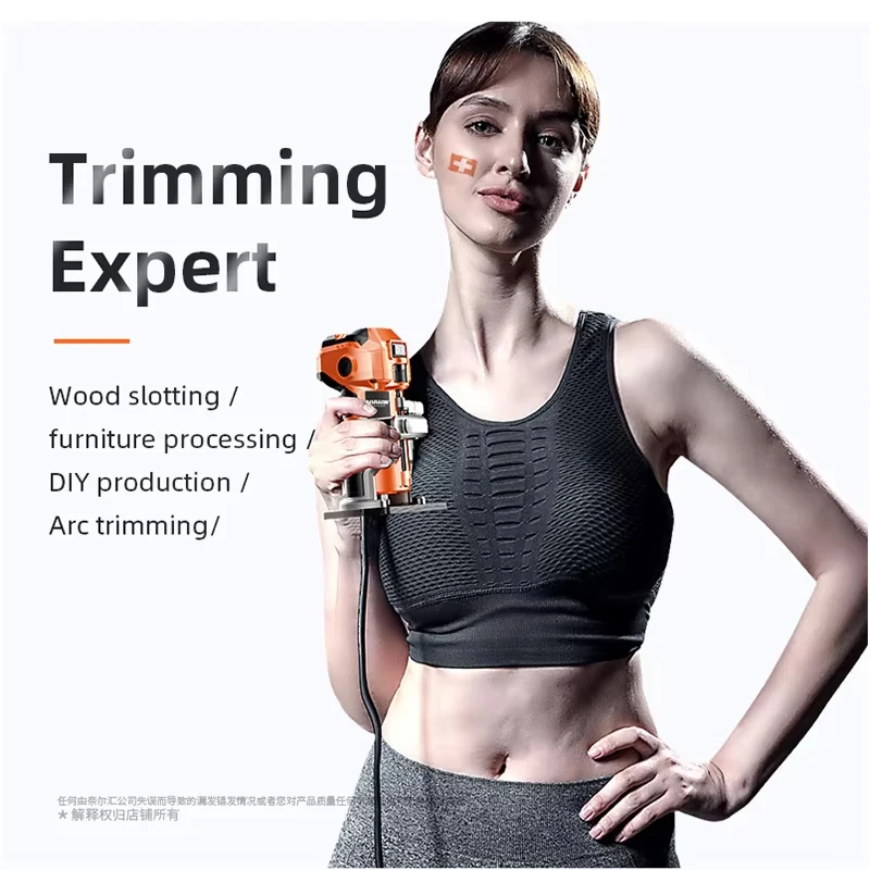 Aparador de madeira elétrico 220v, laminador de borda de precisão, fresadora, máquina de entalhe para artesanato diy, carpintaria, aparador de moinho