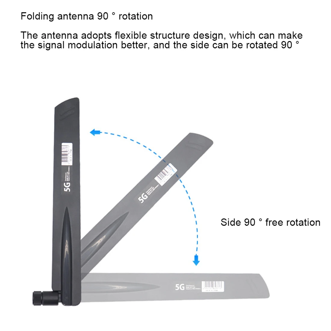 Hot 2 Pcs 3G 4G 5G Antenna 600-6000MHz 18DBi Gain SMA Male for Wireless Network Card Wifi Router High Signal(C)