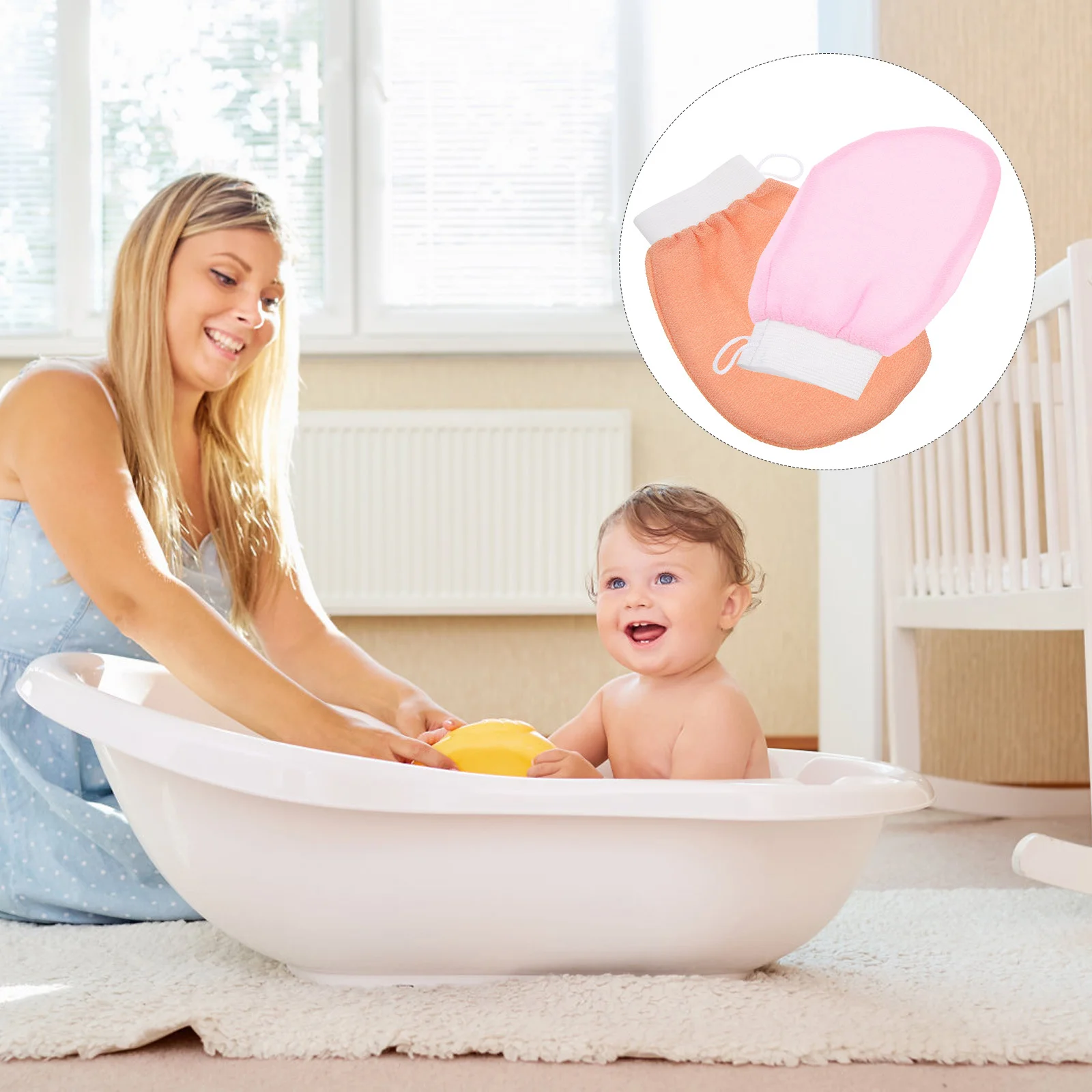 2 قطعة قفازات الحمام تنظيف الجلد قفازات الاستحمام قفازات التقشير الناعمة قابلة لإعادة الاستخدام لوازم الاستحمام خفيفة الوزن مريحة الاستخدام #2