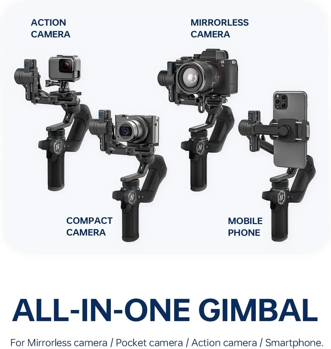 FeiyuTech SCORP Mini-2 All in One 3-Axis Camera Stabilizer,Built-in AI Track Sensor Handheld Gimbal