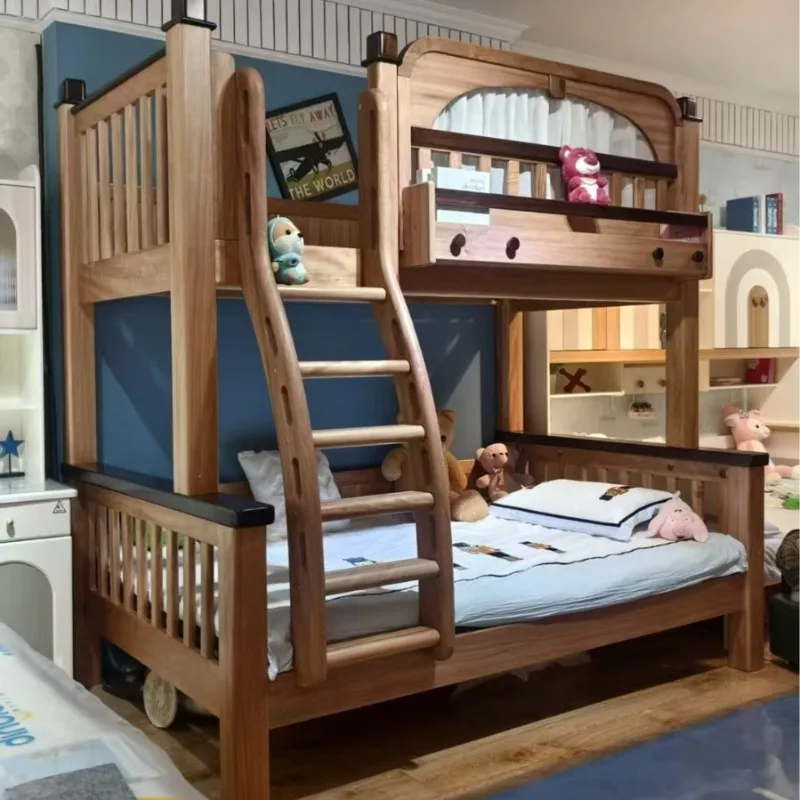 Children's Castle Male Female Bunk Upper and Lower High Guardrail Boy Girl Tree House Bed High Low Mother Bed