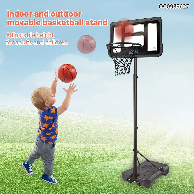 屋内外兼用スポーツ調整可能子供用折りたたみ式バスケットボールフープスタンドキットおもちゃ