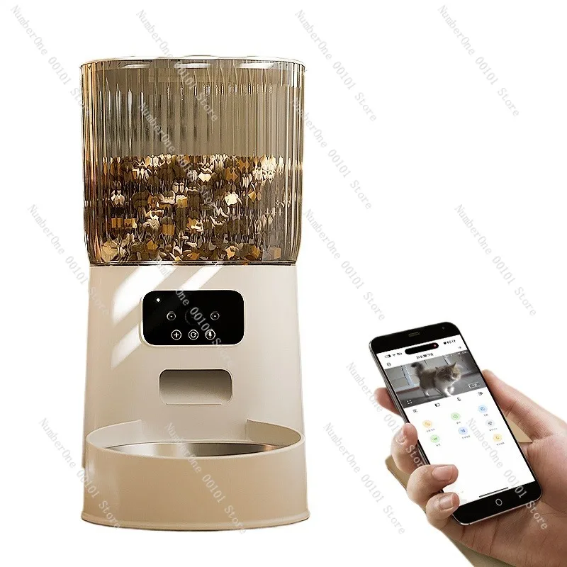 

Cat and Dog Automatic Feeder, Timed Quantitative Feeding for Pets, Smart Monitoring Device for Cats and Dogs