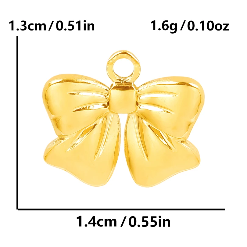 Echt vergoldet Mode Kpop Piercing Schmuck Mädchen Schleife Blume Herz Anhänger Ohrring Edelstahl Creolen für Frauen – Detail 27