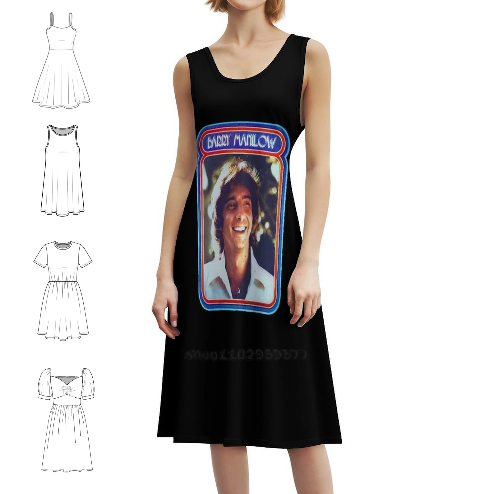 

Платье Barry Manilow с вырезом в форме сердца, элегантное летнее праздничное платье для женщин, женская одежда Barry Manilow