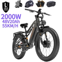 LANKELEISI MG800 MAX Ebike 2000W Motor All-terrain 26*4.0 Inch Fat Tire Electric Bicycle 48V20Ah Full Suspension Electric Bike