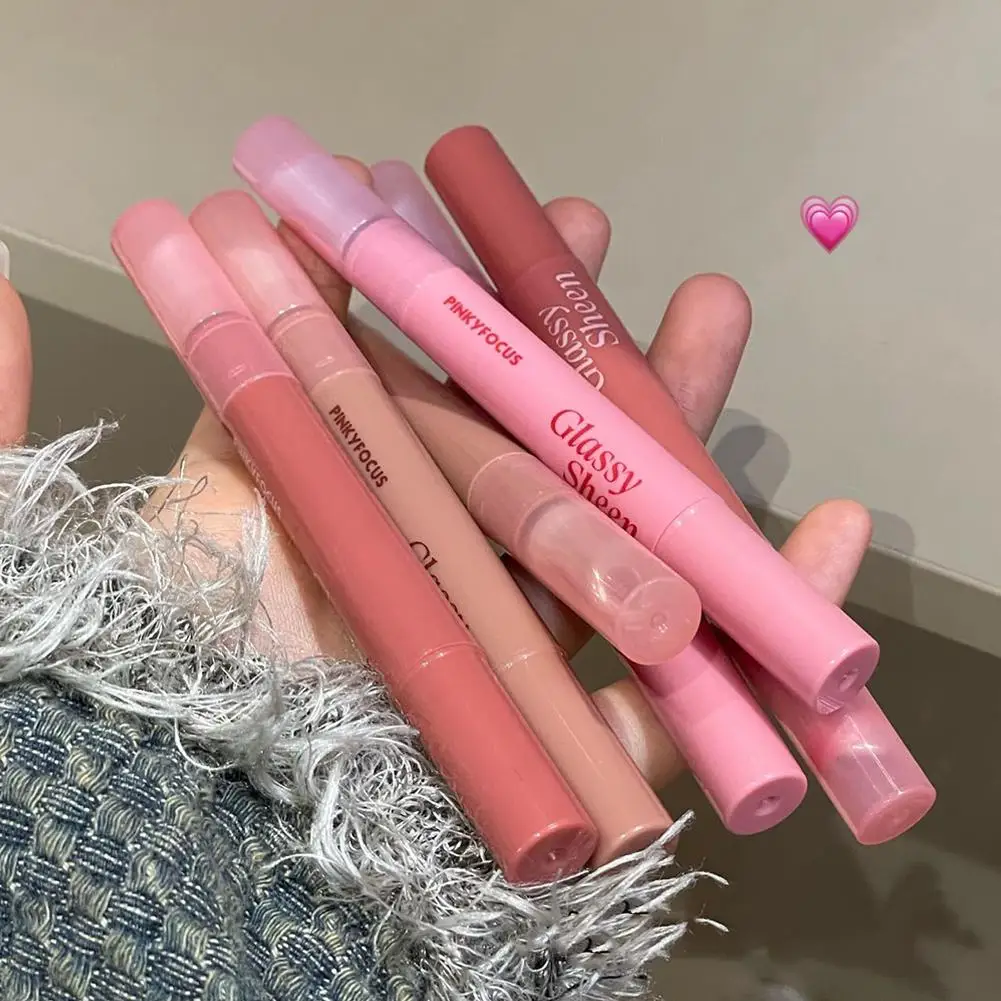 NEW Pinkyfocus Hydrating Serum Lip Gloss - Light Gel Texture, Clear Dewy Mirror Look, Plump & Moisturizing Lip Care 6 Colors