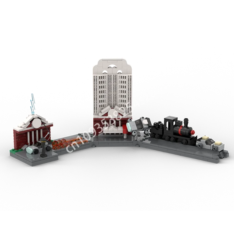 

463 шт. мини-диорама MOC обратно в будущее, коллекционные строительные блоки для взрослых и детей, строительная рождественская игрушка в подарок