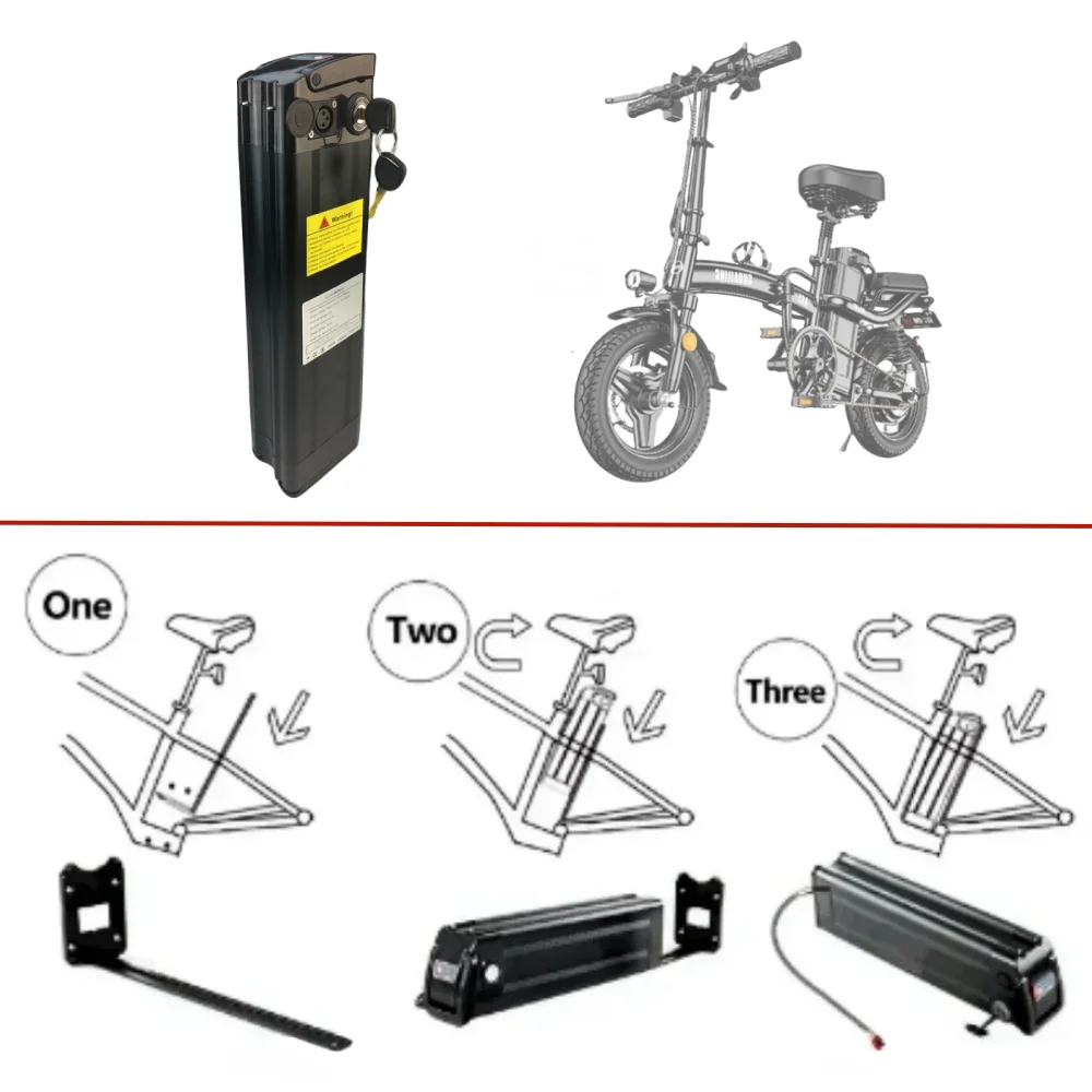 72V 15000mAh For Silver Fish Style Electric Bike Battery Lithium With Aluminum Case Anti-theft Lock