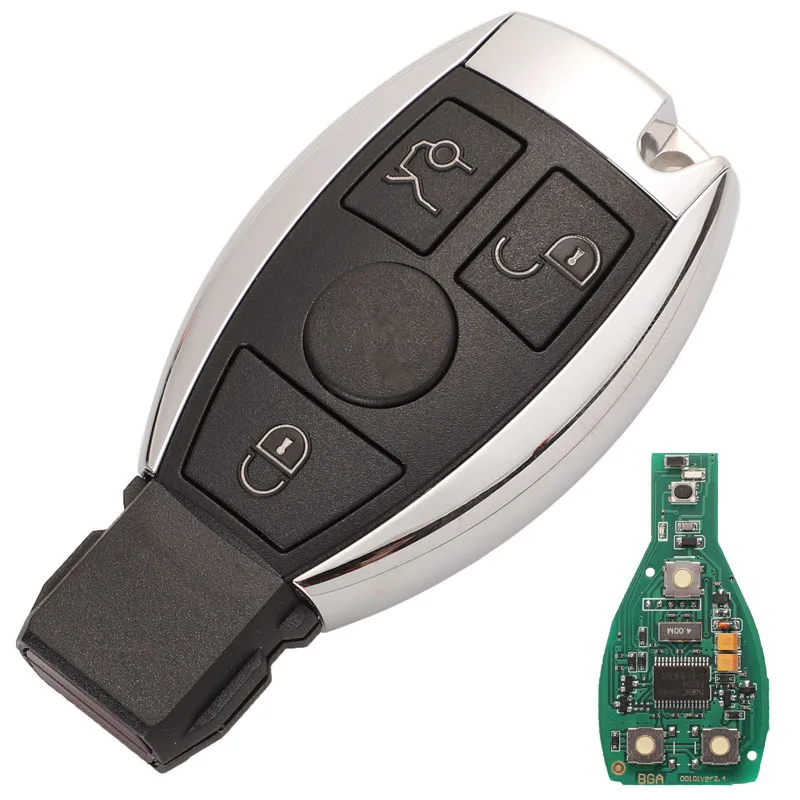 jingyuqin Smart Remote Car Key For Mercedes Benz Year 2000+ Supports Original NEC and BGA 315MHz Or 433.92MHz 3 Buttons