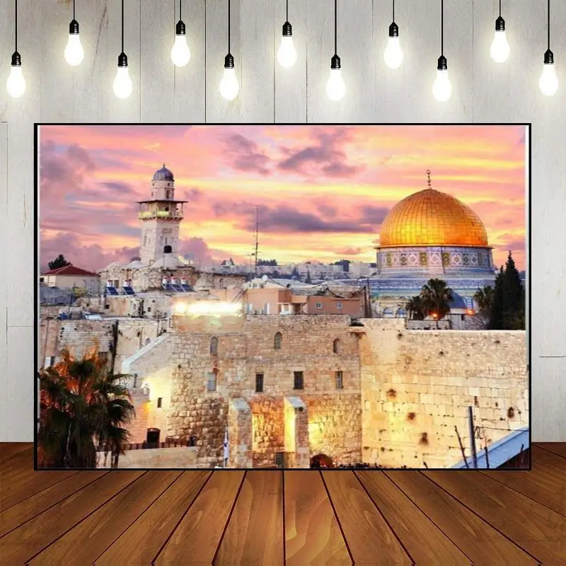 Jerusalem Western Wall Custom Birthday Backdrop Rosh Hashanah Background Photography Backdrops Jewish New Year Decoration Party