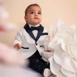 High Quality Boy Infant Suit Fashion 2 Piece Solid Shawl Lapel Formal Party Wedding Tuxedo for Children from 1 to 12 Years