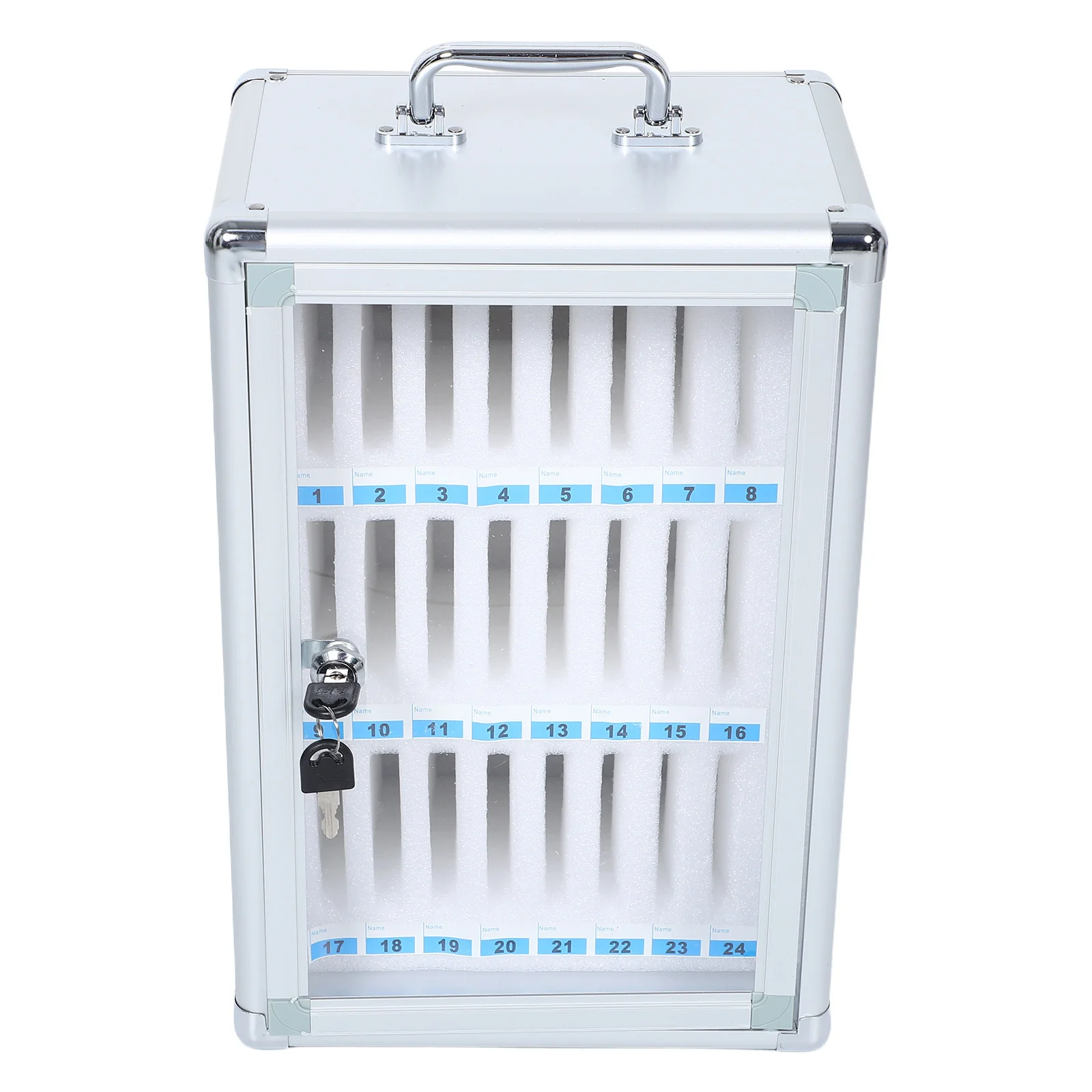 

Cell Locker Cabinet Aluminum Alloy Wall-Mounted Storage Box For Office Classroom Gym White Portable Mobile Phone Jail