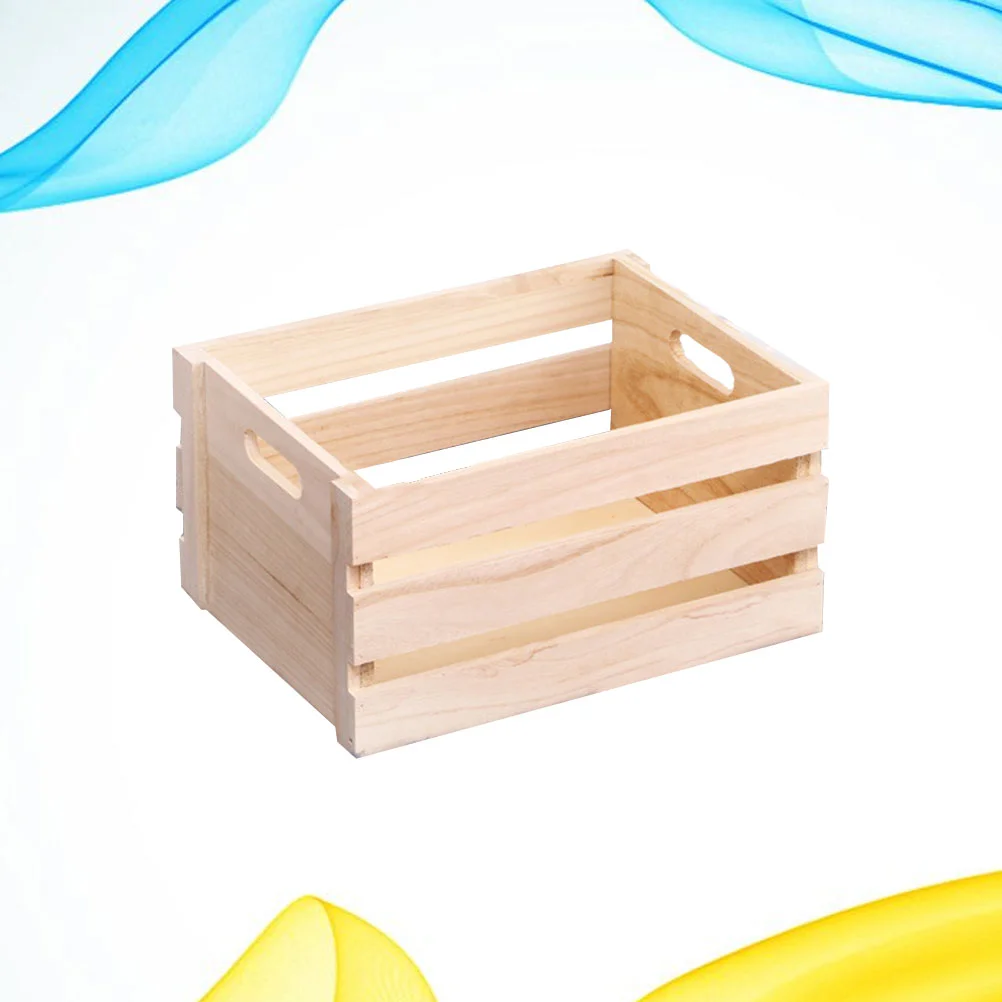 

Wooden Storage Box Material Hollow Design Desktop ganizer Multifunction Container Space Saving Elegant School