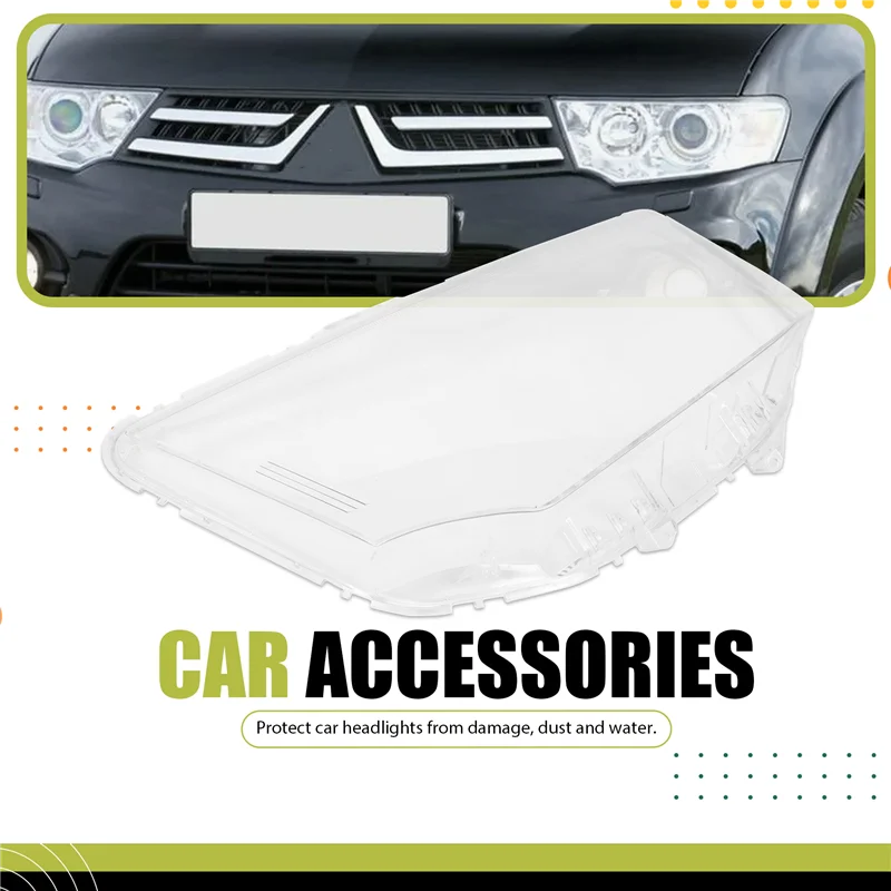 

For Mitsubishi Pajero Sport 2013-2015 Headlight Shell Lamp Shade Transparent Lens Cover Headlight Cover