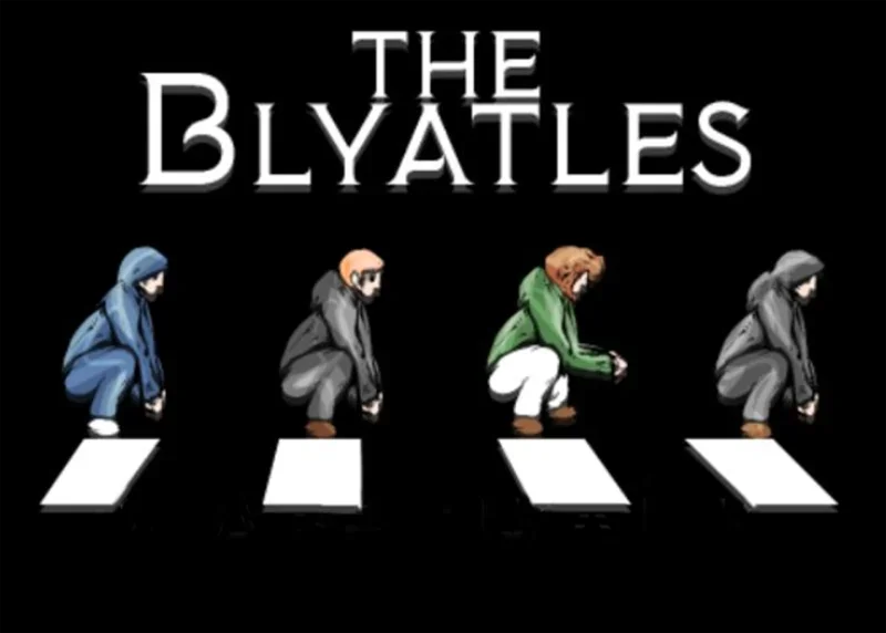 

The Blyatles Funny Russian Slavic Abbey Road Squat Gift T-Shirt. Summer Cotton O-Neck Short Sleeve Mens T Shirt New S-3XL