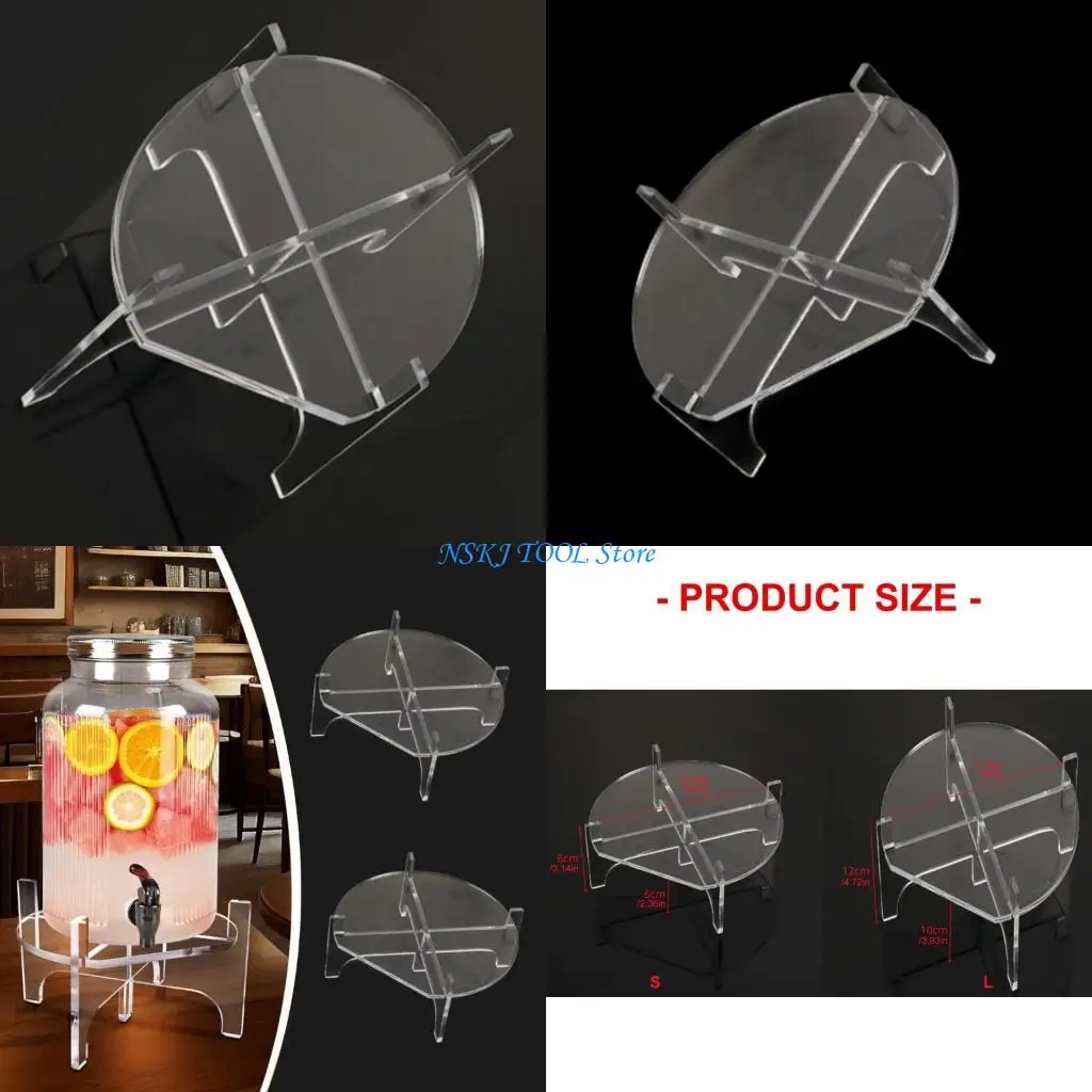 

L8RC Multifunctional Acrylic Drink Machine Rack Slip Resistant Base Home Decoration