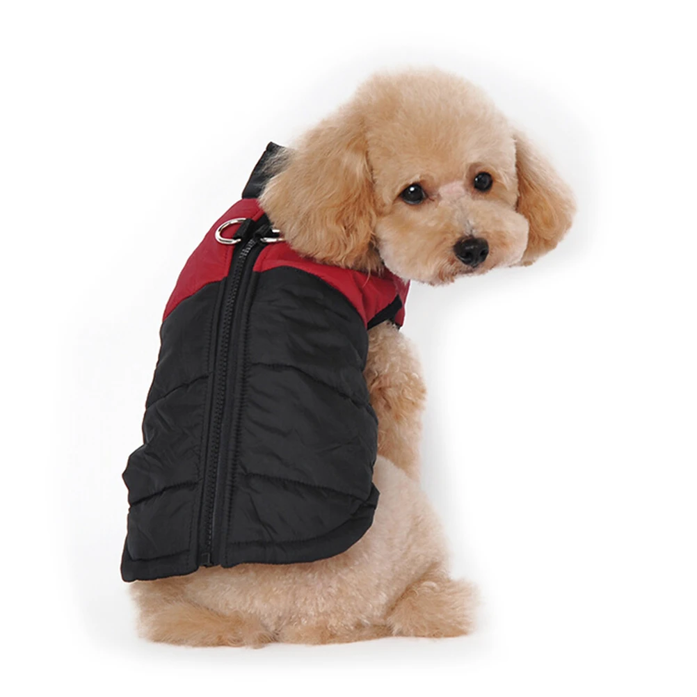 

Dog Cotton Vest Waterproof Windproof Pet Coat For Small Medium Dogs Puppy Costume Rainproof Outdoor Sport Red L