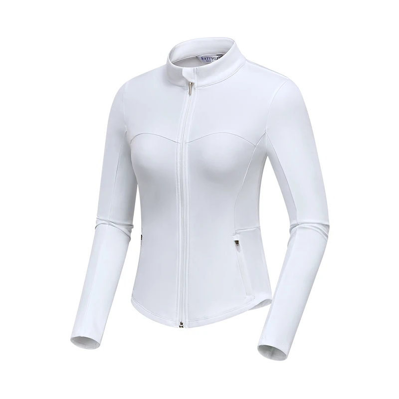 TTYGJ-Jaqueta esportiva de golfe slim fit feminina, blusa casual, roupa esportiva elegante, gola alta, outono, nova