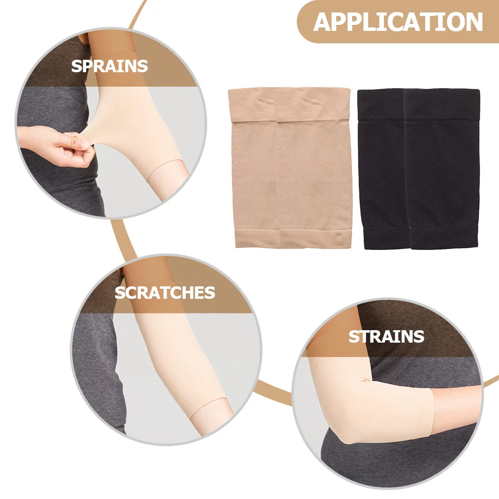 

2Pairs Elbow Supports Breathable Elastic Sleeve for Sports Activities Elbow Brace Protective Cover Sports Supplies