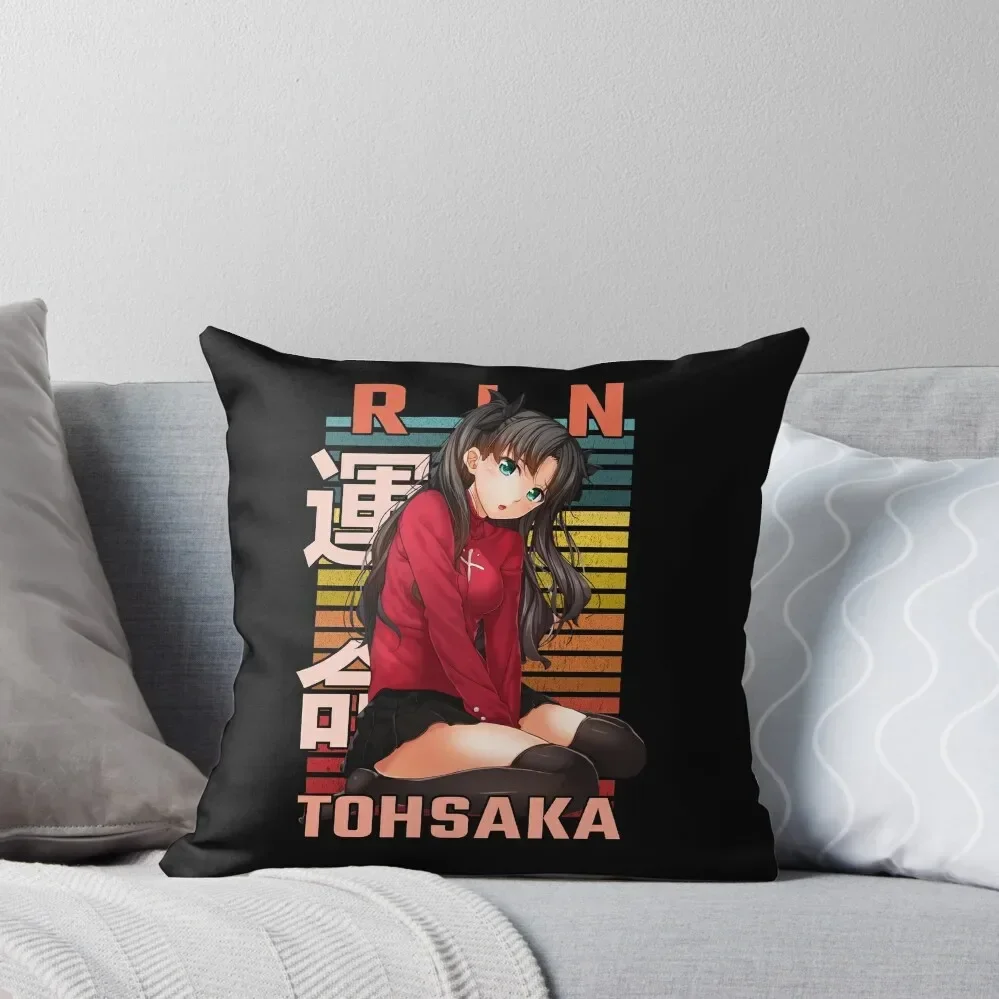 

Rin Tohsaka Fate/Zero Retro Anime Design Throw Pillow Sofa Covers For Living Room pillow pillowcase Plaid Sofa pillow