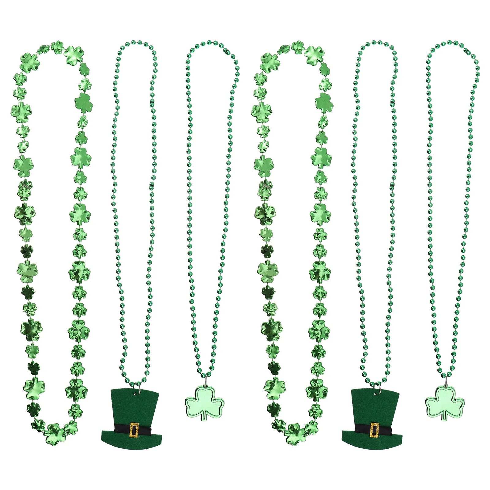 

12 Pcs Hat Necklace Irish Bead St Patricks Day Costume 80X06X06cm Plastic Patrick's Decor for