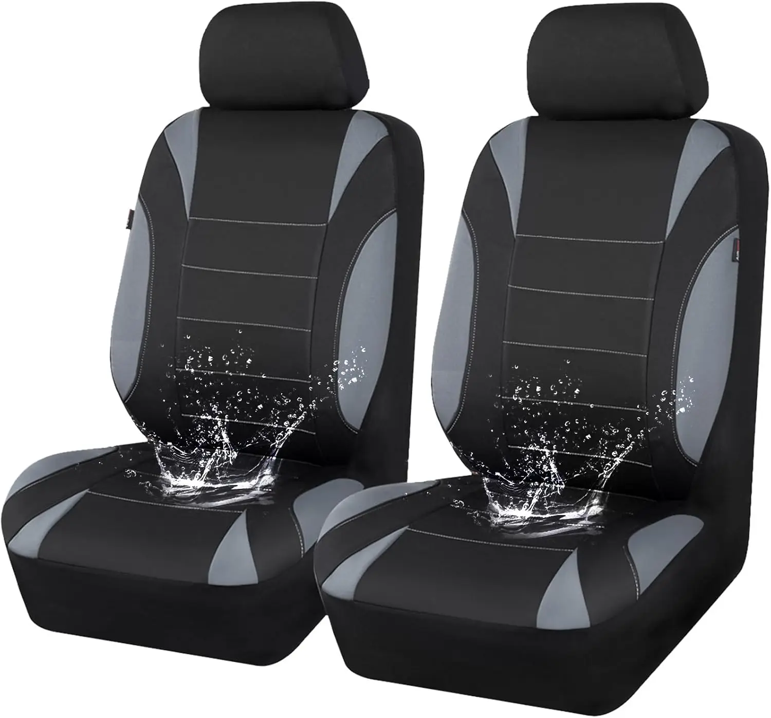 

Водонепроницаемые чехлы для передних сидений автомобиля из EVA и неопрена, универсальные для легковых автомобилей, внедорожников, грузовиков, совместимые с подушками безопасности, серые