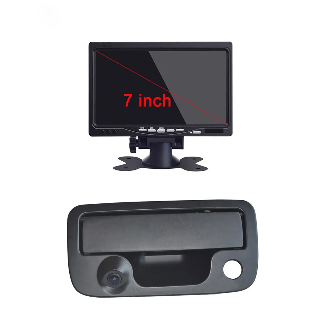 

Car Reverse Backup Camera HD Parking With 7" 4.3"Monitor Mirror For VW Amarok pickup truck 2010-2018 Tailgate Handle Brake Light