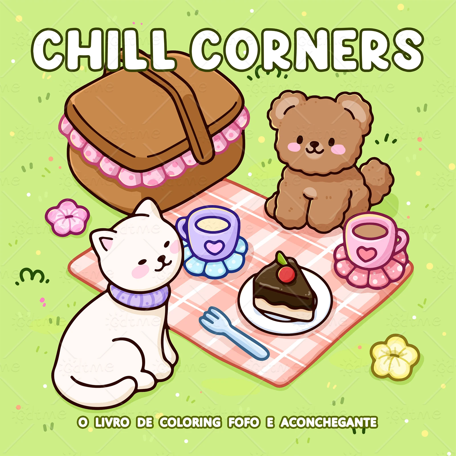 CHILL CORNERS Coloring Book for Adults and Teens Featuring Little Fuzzy Animals in Love Moments and Cozy Activities Picture Book