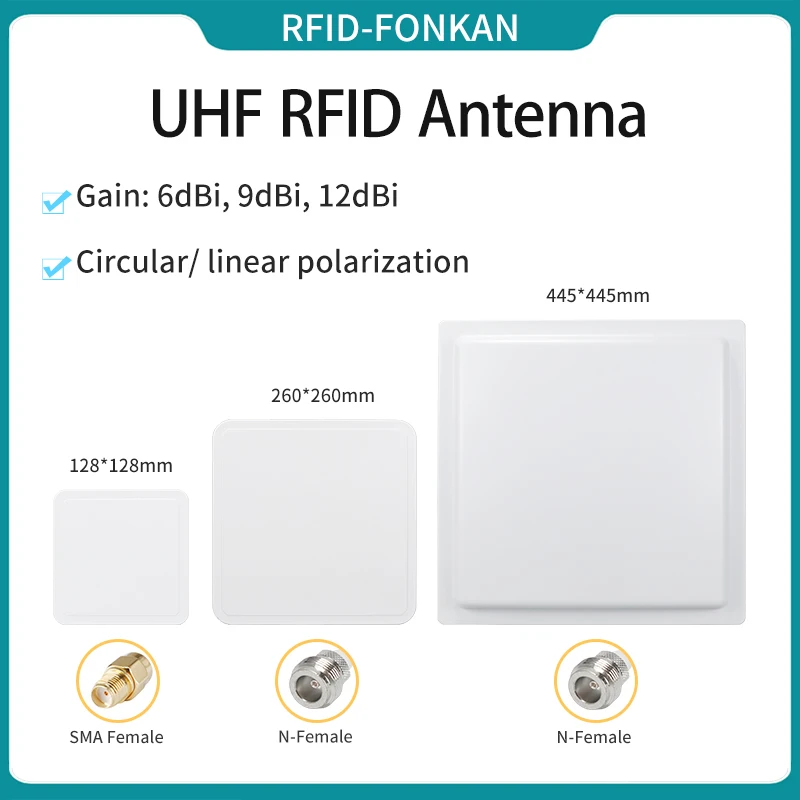 

Круглая/линейная поляризованная антенна с усилением 6/9/12 дБи, UHF RFID-антенна дальнего действия для считывателя UHF RFID