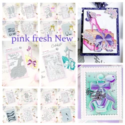 2026 New Pink Fresh Couture Grace Metal Cutting Dies Stamps Stencil Hot Foil Set DIY Scrapbooking greet Card Handmade Embossing