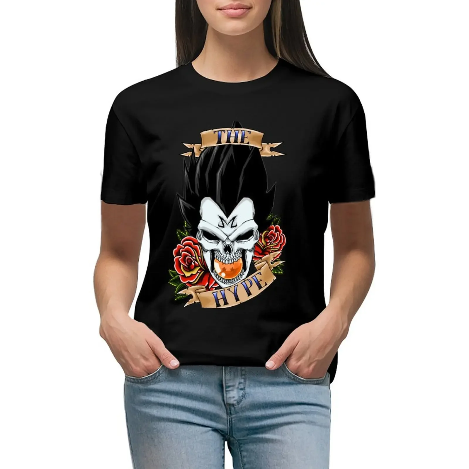

I AM THE HYPE T-Shirt lady clothes animal prinfor anime graphics black t shirts for Women