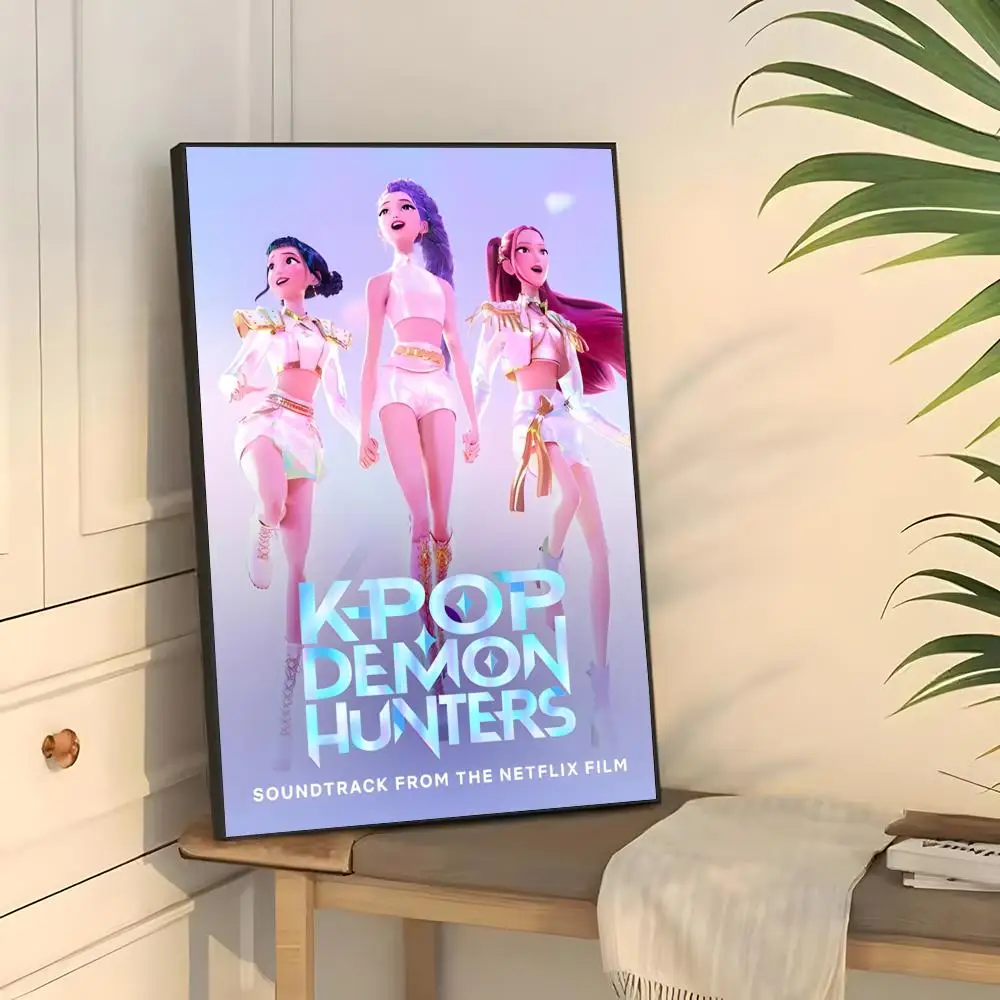 ملصق فني لفيلم KPop Demon h-Hunters جدار لاصق مقاوم للماء لغرفة المعيشة المنزلية وغرفة النوم والديكور الجمالي