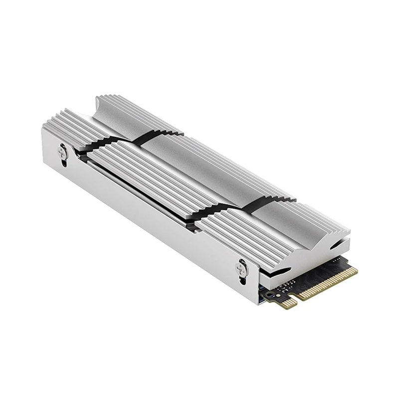 M.2 2280 SSD بالوعة الحرارة على الوجهين TEUCER للكمبيوتر / PS5 M2-9 مع وسادة حماية من السيليكون الحراري مبدد حرارة الحالة الصلبة