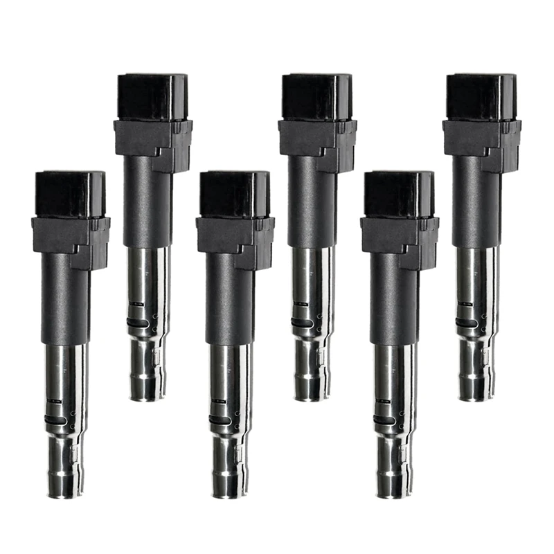 6 Pcs Ignition Coil Pack Accessories For  A3 Q7 TT Porsche Cayenne Eos Passat R32 Touareg V6 3.2L 3.6L 022905715 022905100B