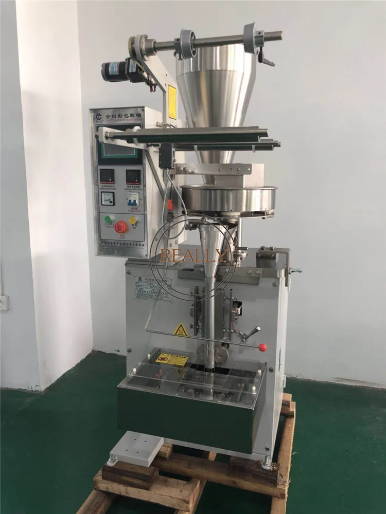Máquina automática de embalaje de Material de partículas de grano, sellado de aperitivos, alimentos, semillas y partículas de grano, 4 lados, compatible con personalización