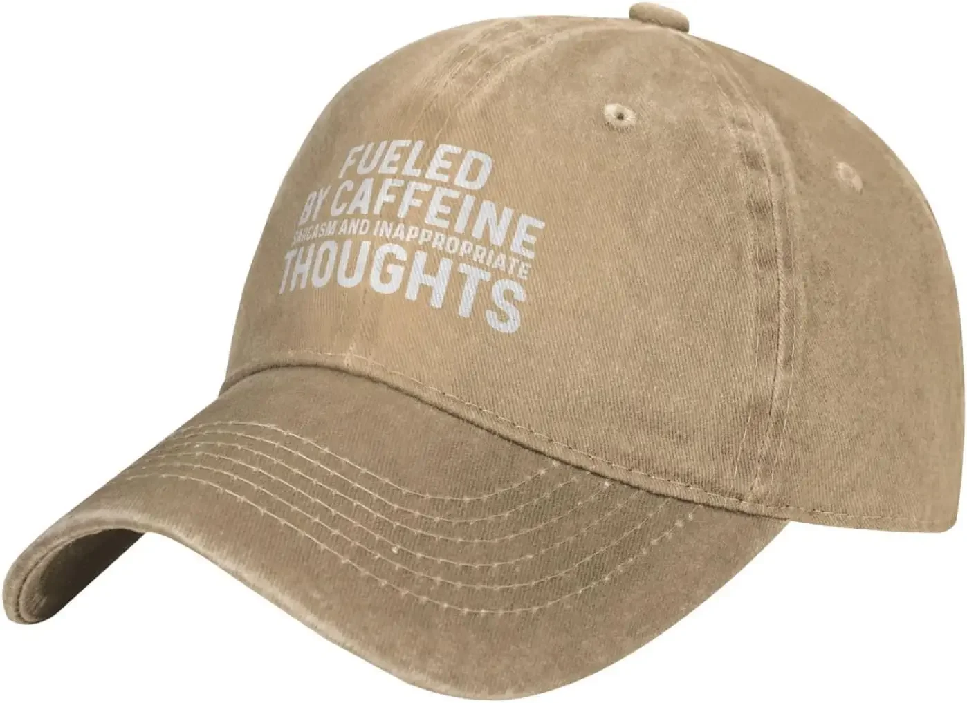 Fueled by Caffeine Sarcasm and Inappropriate Thoughts Hat for Men Dad Hat Trendy Caps