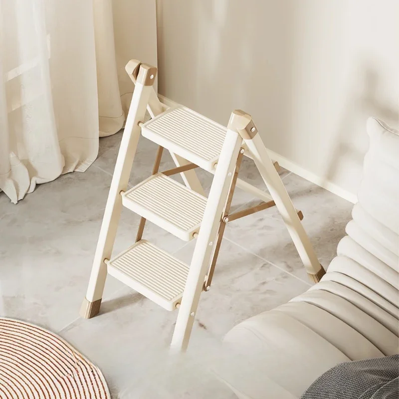 Dual-purpose small stairs, indoor thickened multi-function, three-step herringbone ladder