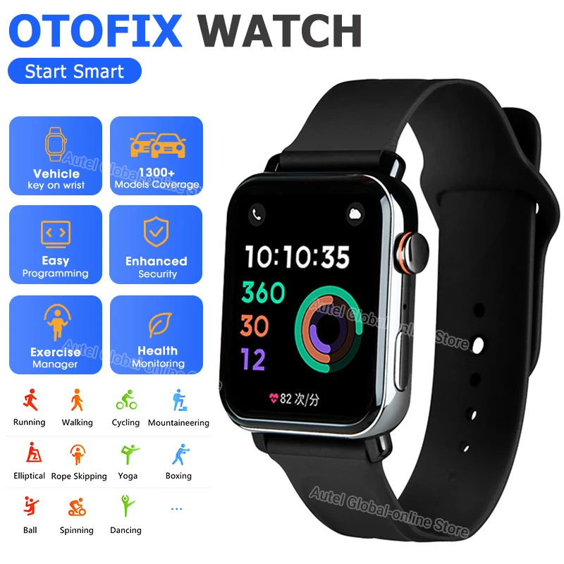 OTOFIX Smart Watch Car Voice Control Smart Watch, 1300+ models Vehicle Key, Key Programing, Health Monitoring, SpO2 Detection