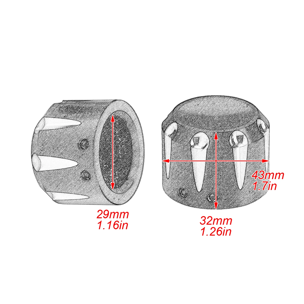 Black/Chrome CNC Cut Front Axle Cap Nut Cover Fit For Touring 08-up For Dyna 08-17 For Softail For Breakout FXBRS 114